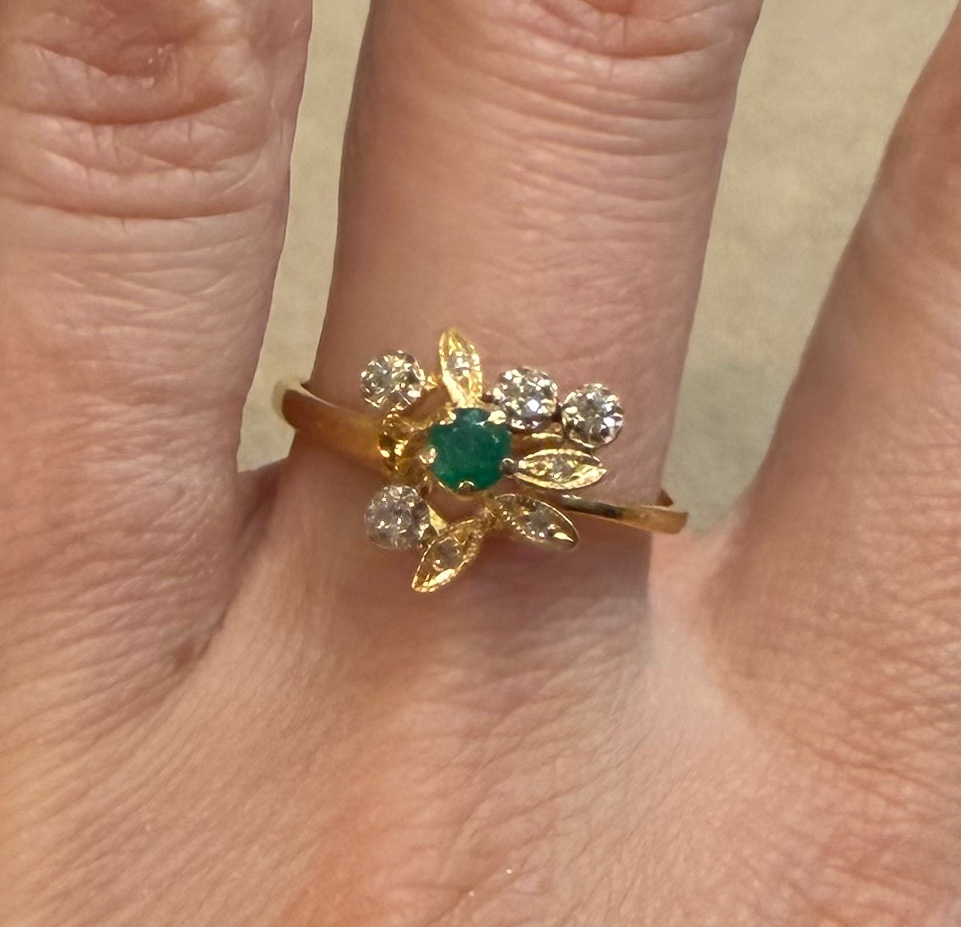 Emerald And Diamond Ring-photo-6
