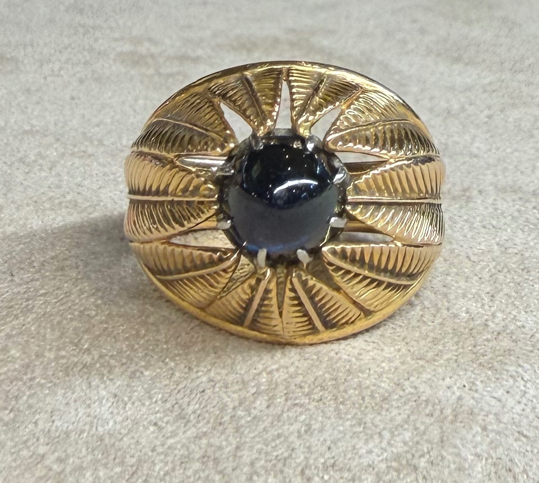 Sapphire Leaf Ring-photo-2