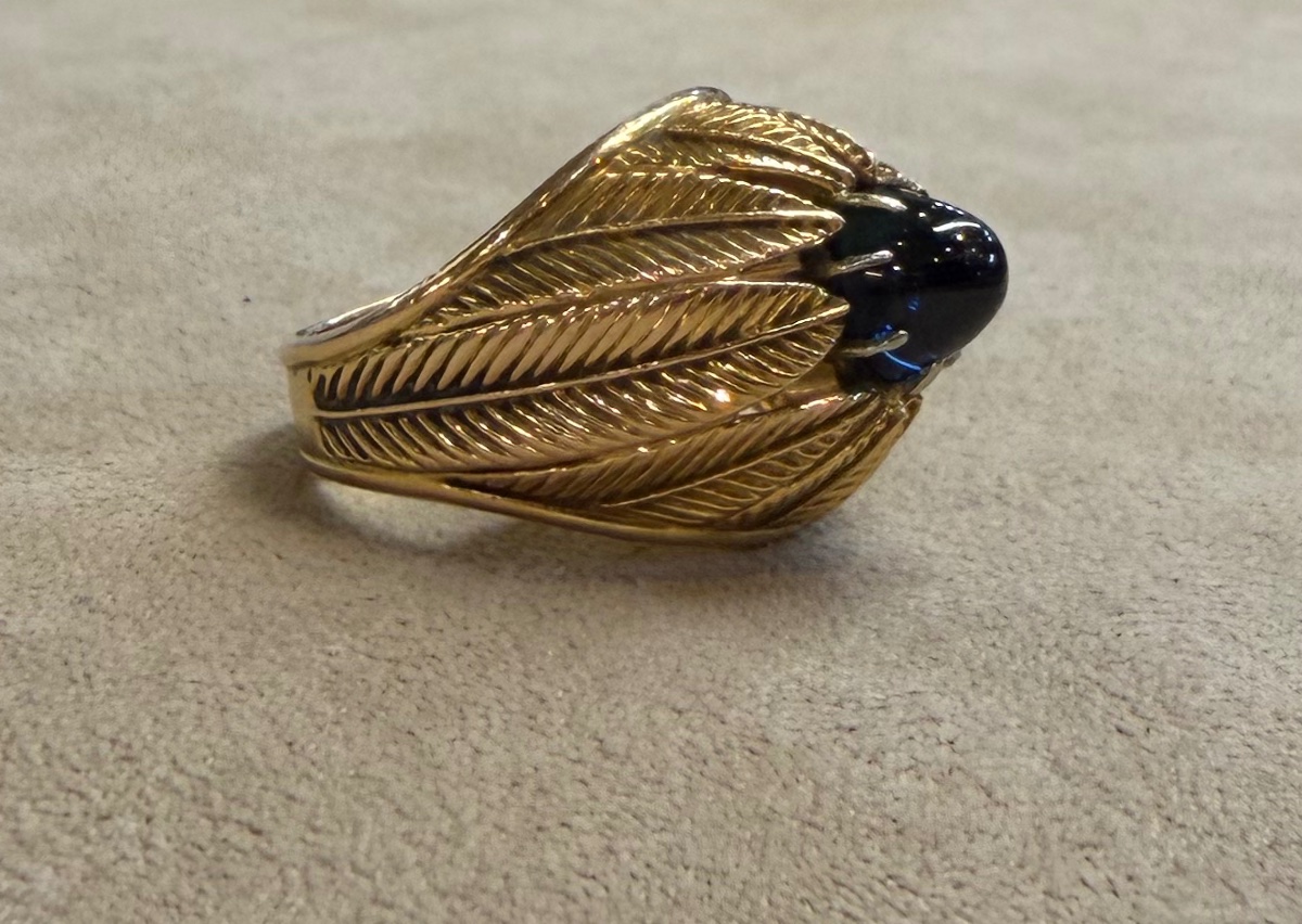 Sapphire Leaf Ring-photo-4