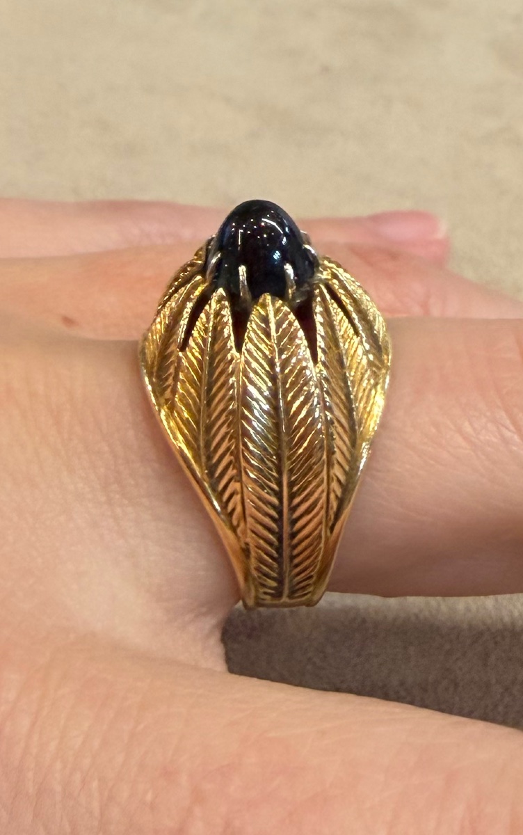 Sapphire Leaf Ring-photo-6