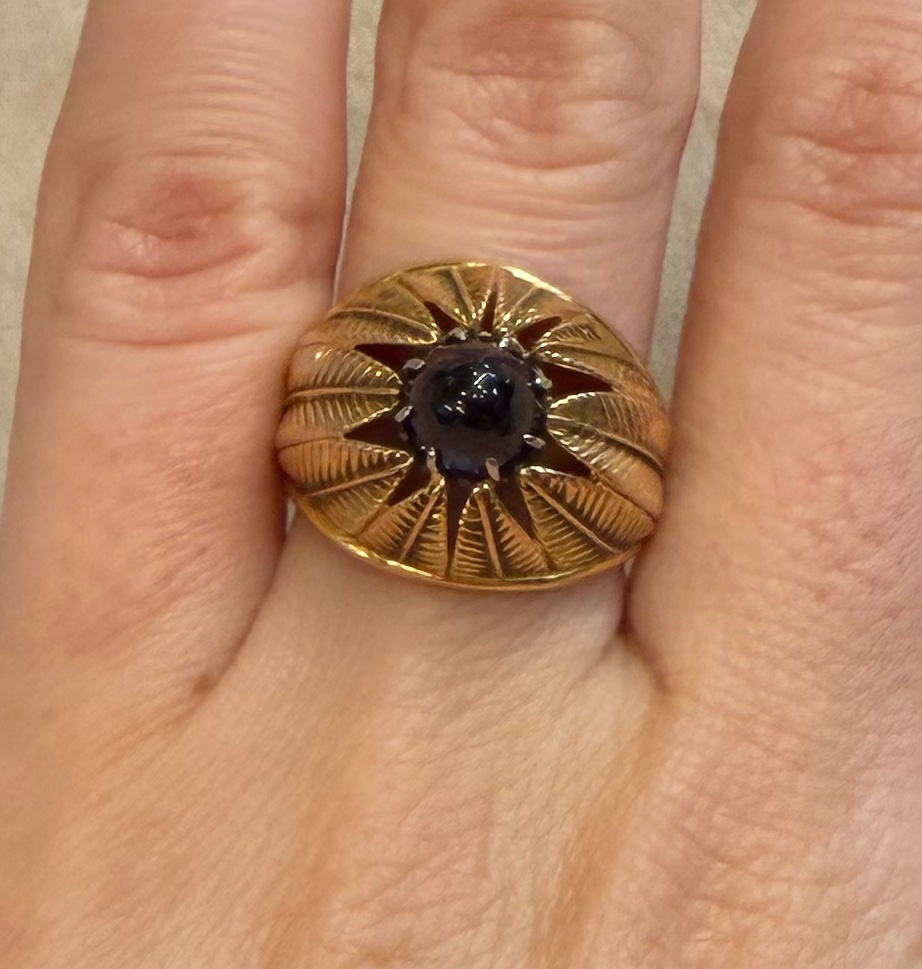 Bague feuille saphir-photo-1