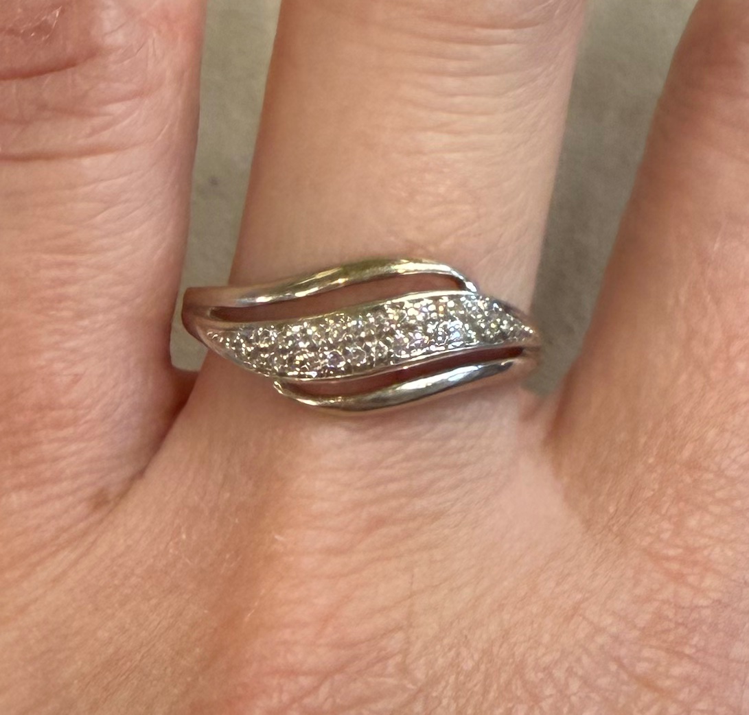 Bague vague diamants-photo-2