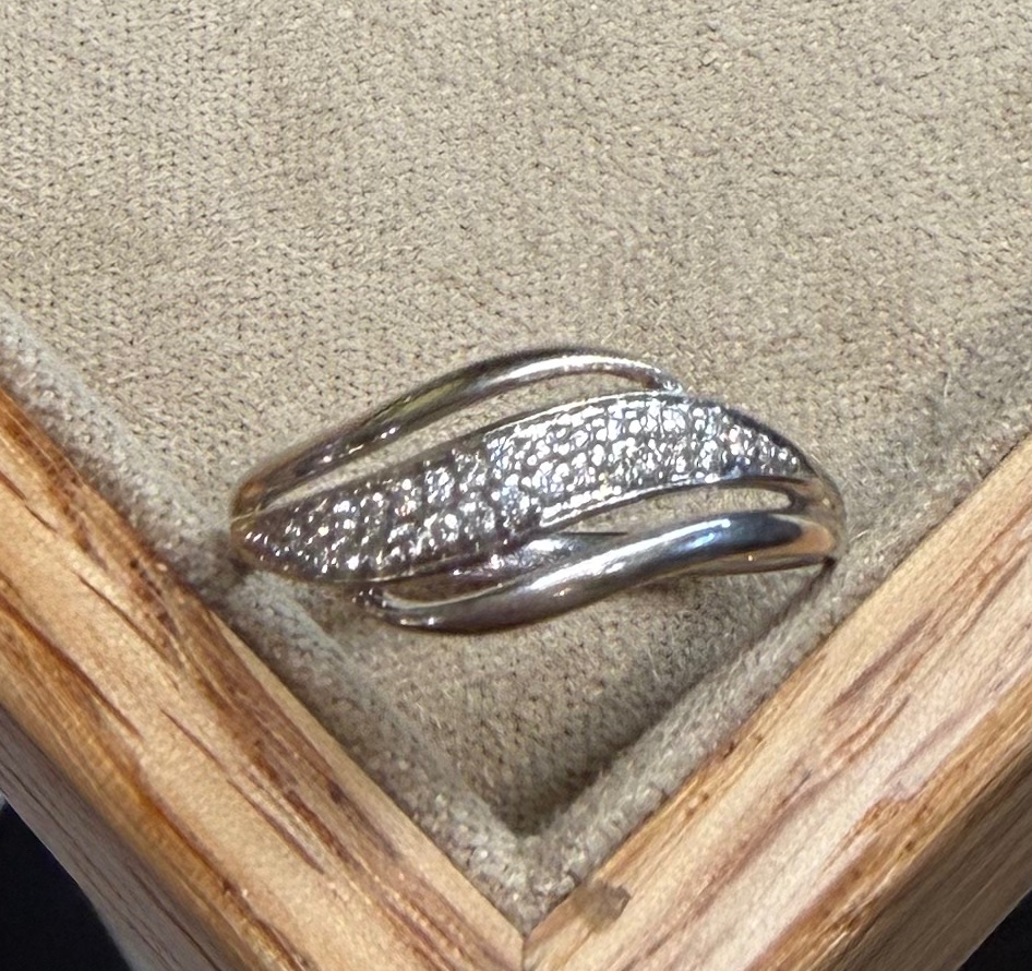 Bague vague diamants-photo-3