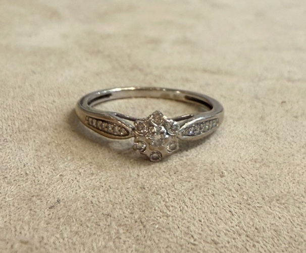 Bague pompadour diamants