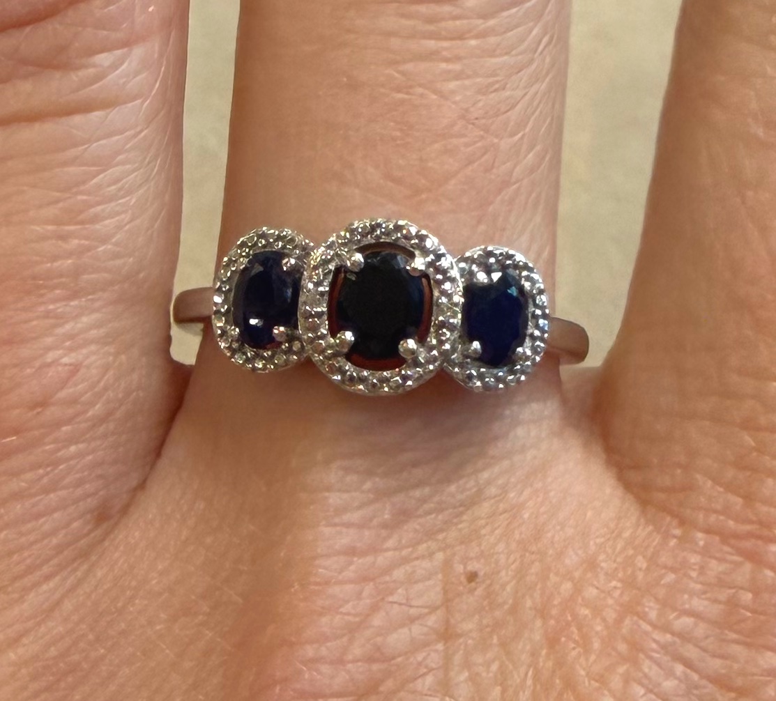 Bague Trilogie saphirs-photo-1