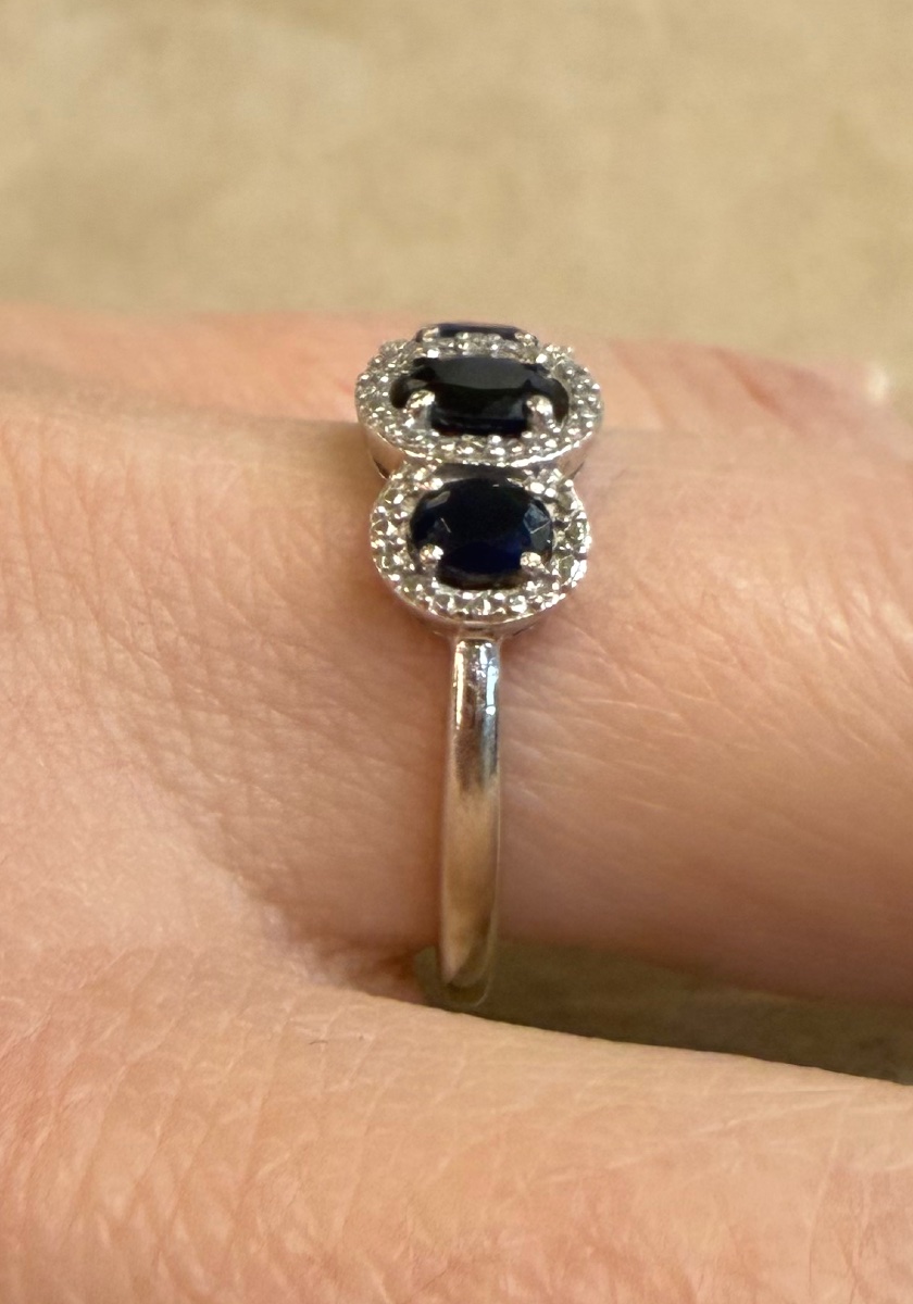 Bague Trilogie saphirs-photo-2