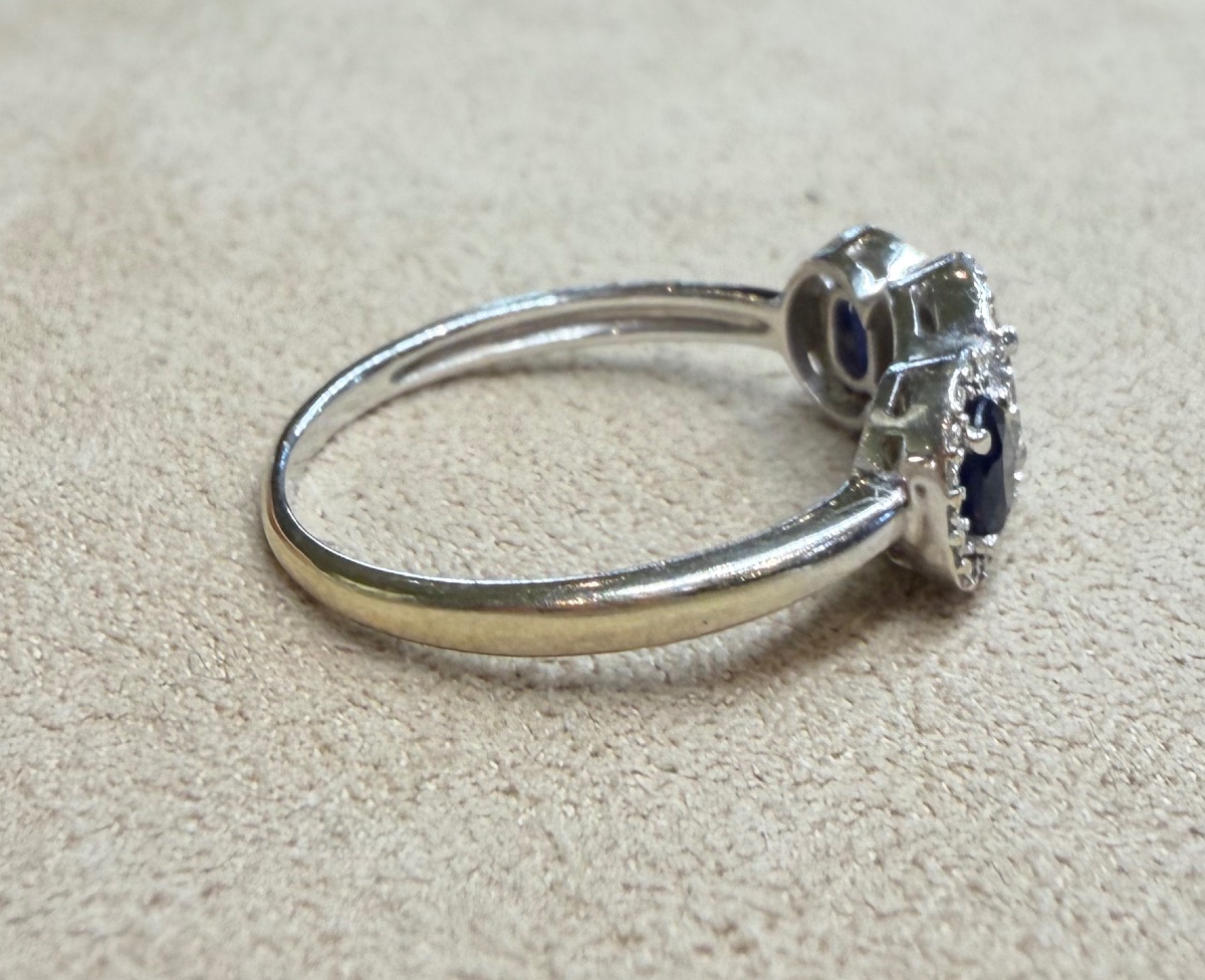 Bague Trilogie saphirs-photo-4