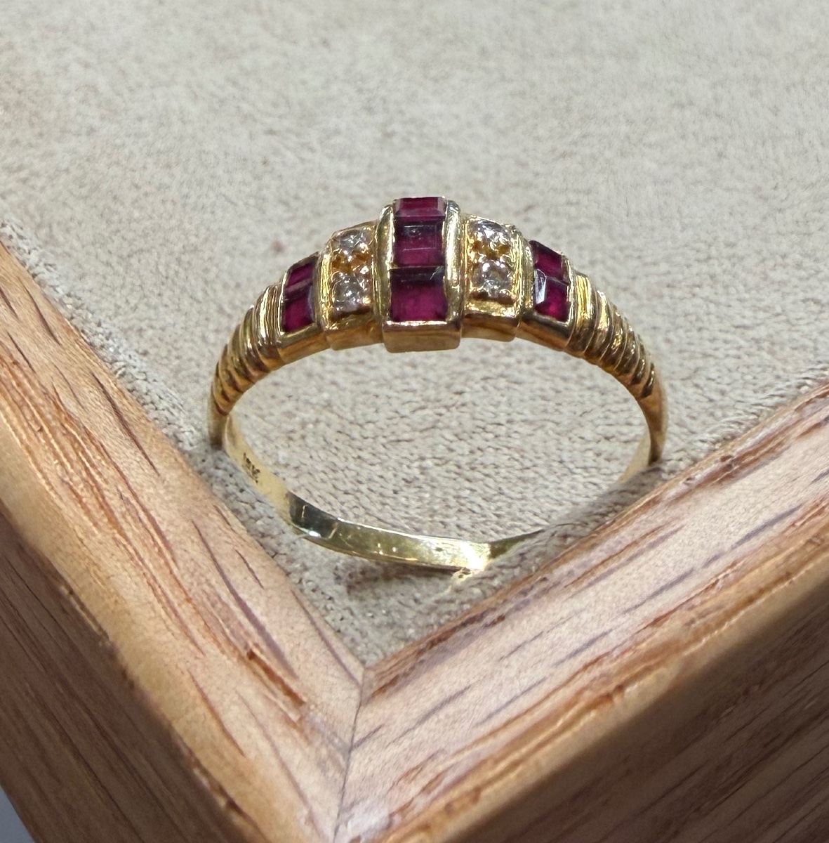 Bague rubis et diamants-photo-2