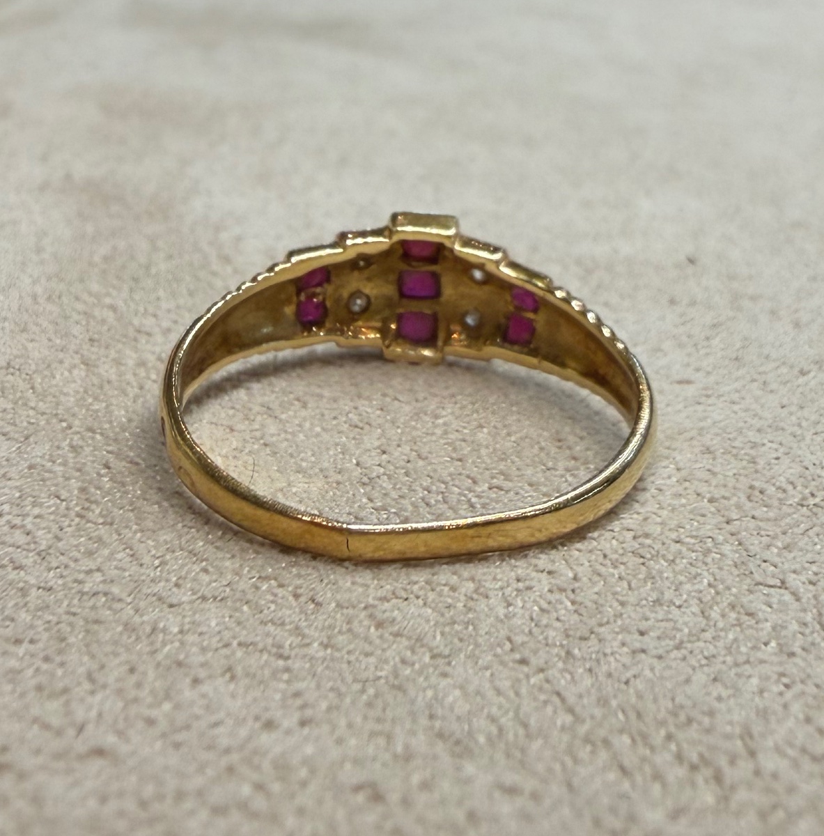 Bague rubis et diamants-photo-3