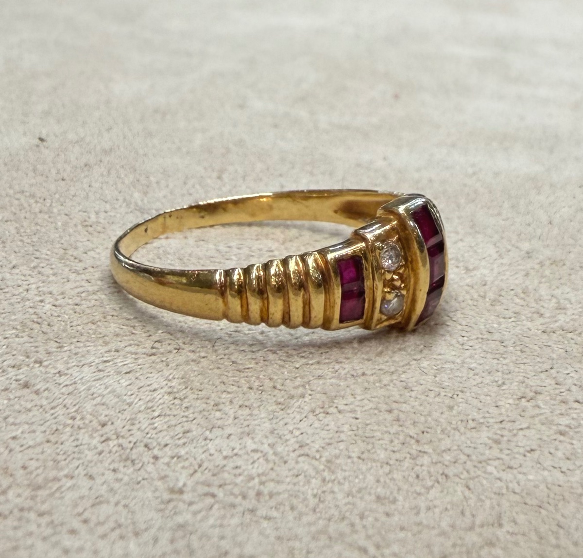 Bague rubis et diamants-photo-4