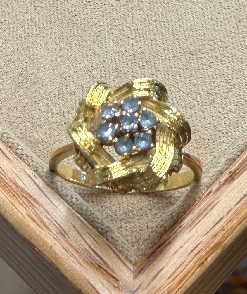 Aquamarine Cabbage Ring-photo-1