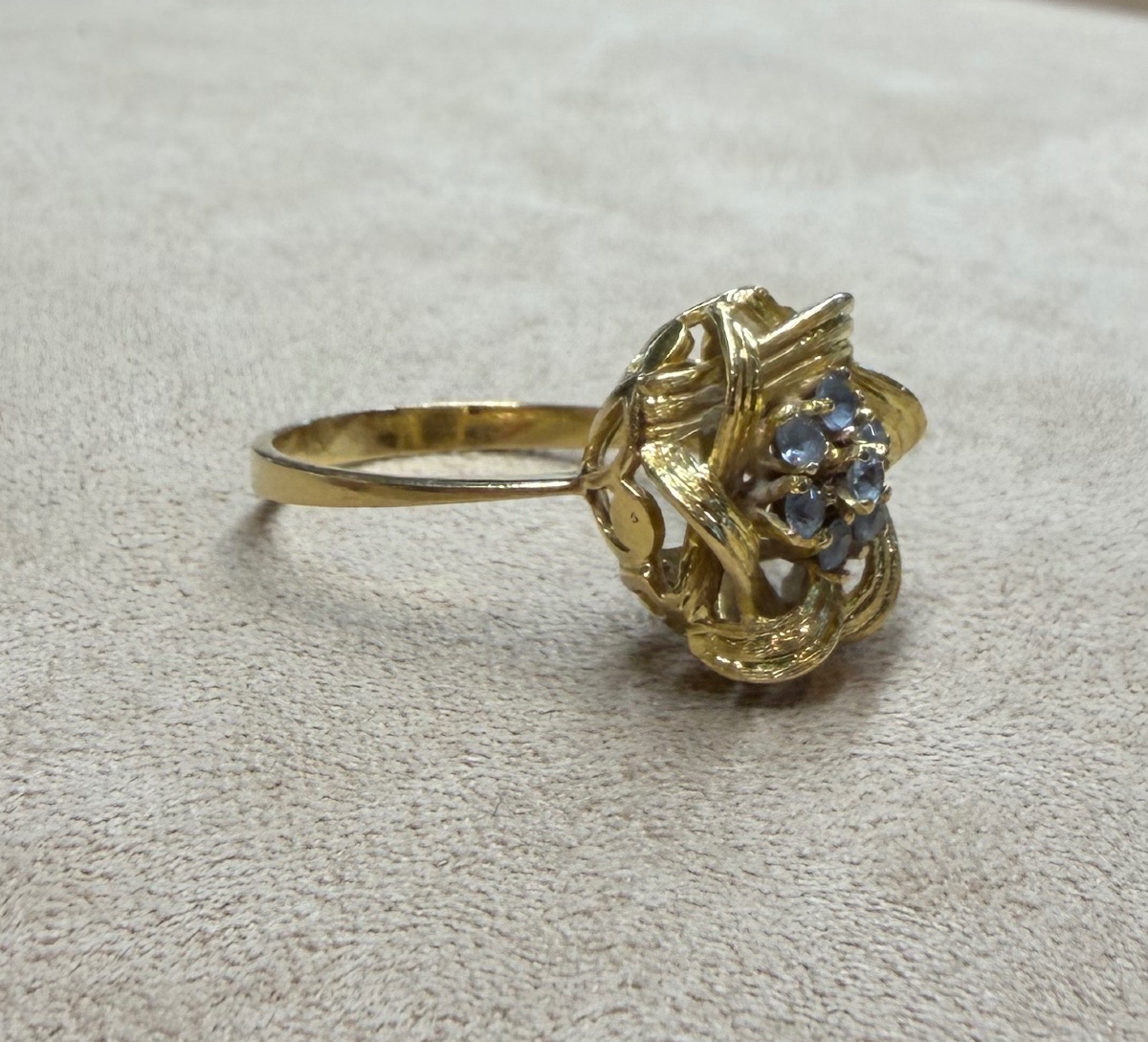 Aquamarine Cabbage Ring-photo-4