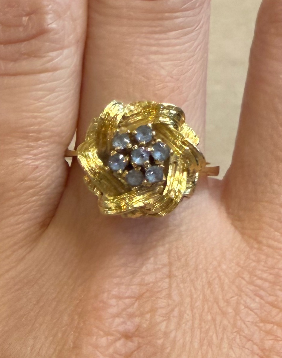 Aquamarine Cabbage Ring-photo-6