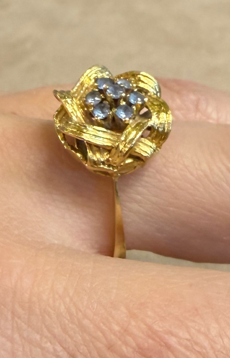 Aquamarine Cabbage Ring-photo-7