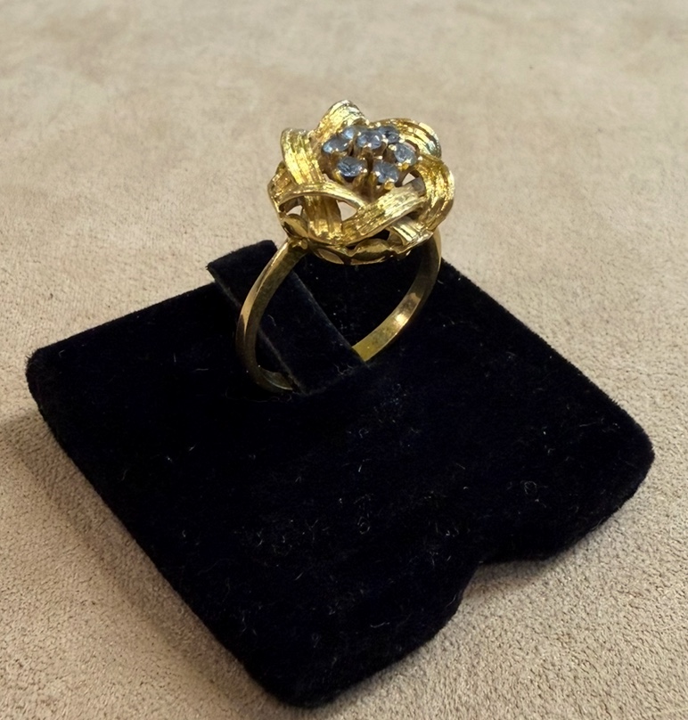 Aquamarine Cabbage Ring