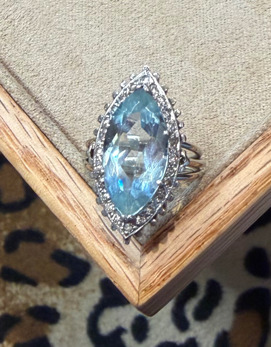 Aquamarine Marquise Ring-photo-1