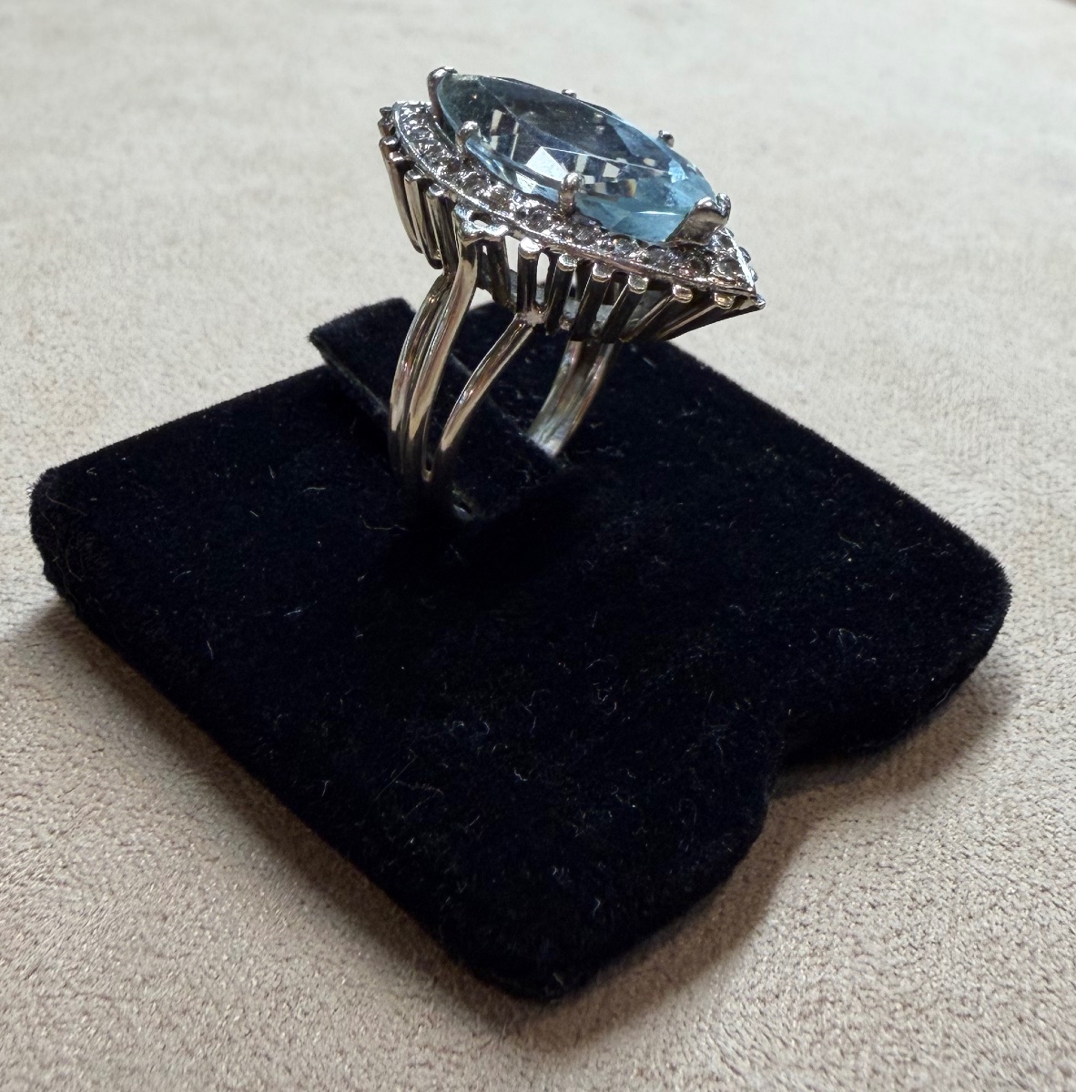 Aquamarine Marquise Ring-photo-3