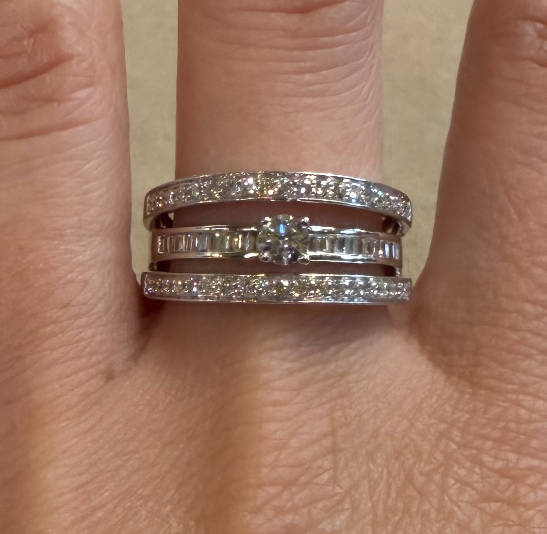 Three-row Diamond Ring-photo-5