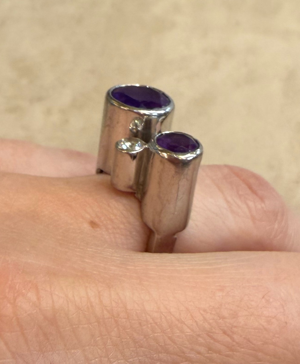 Amethyst And Diamond Ring-photo-1