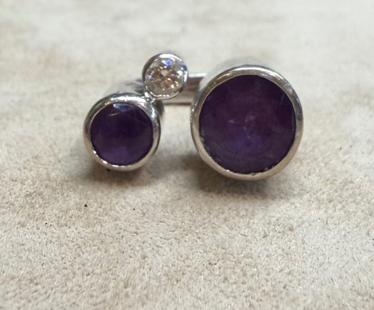 Amethyst And Diamond Ring-photo-4