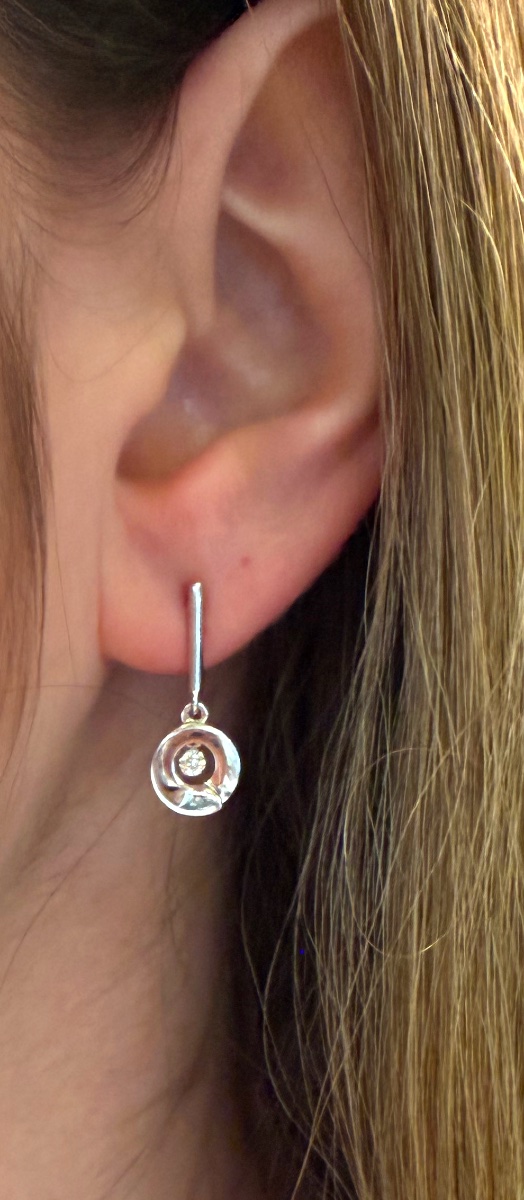 Circle Earrings Diamonds-photo-4
