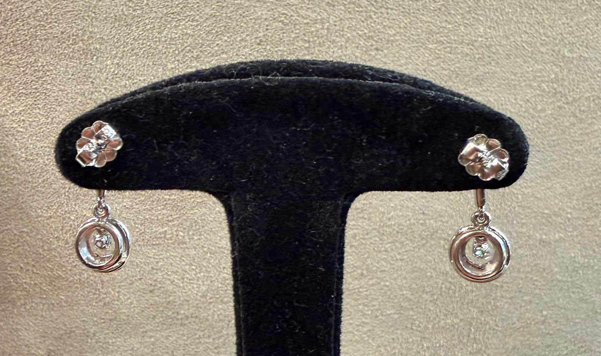 Circle Earrings Diamonds-photo-5