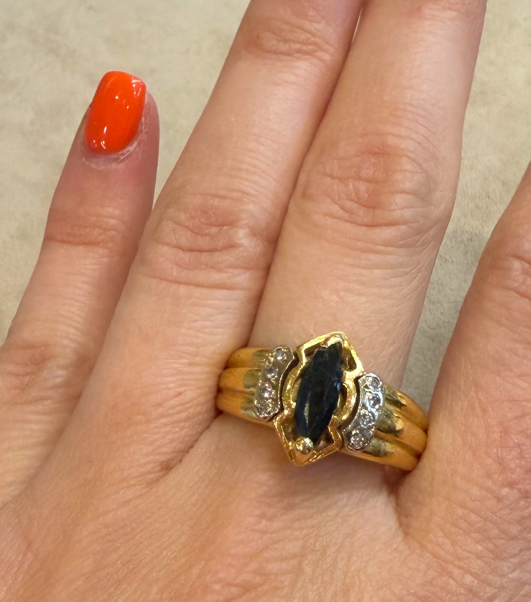 Sapphire And Diamond Ring-photo-1