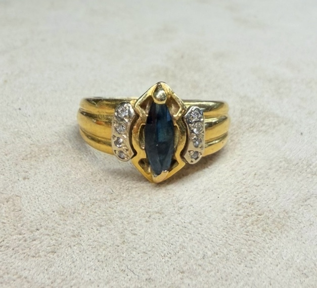 Sapphire And Diamond Ring