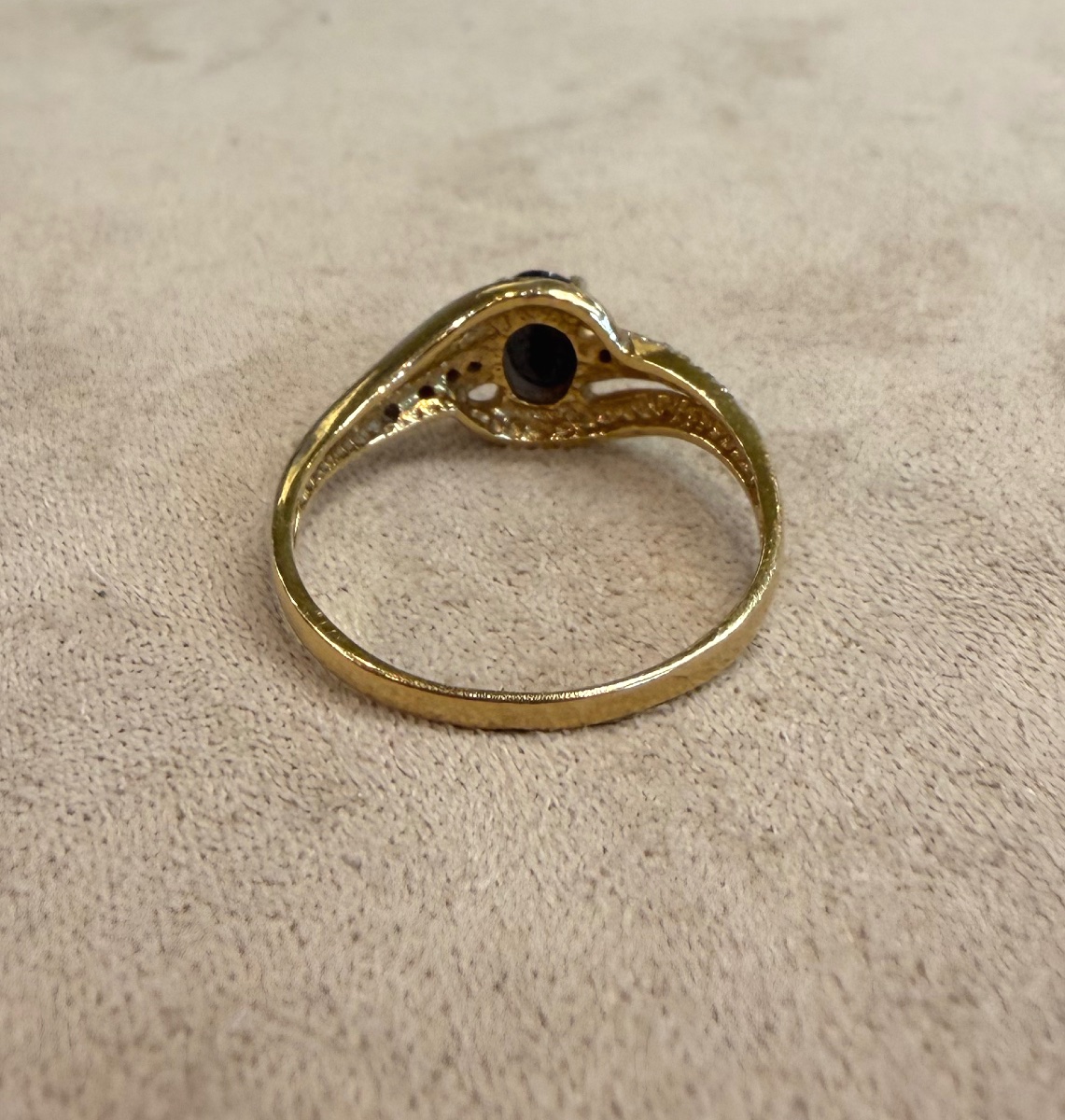 Bague saphir et diamants-photo-2