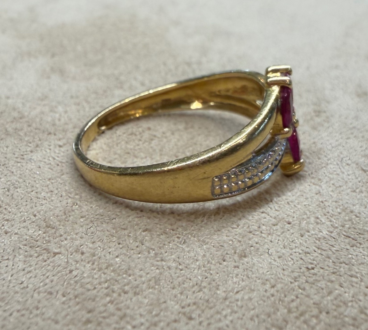 Bague rubis et diamants -photo-2