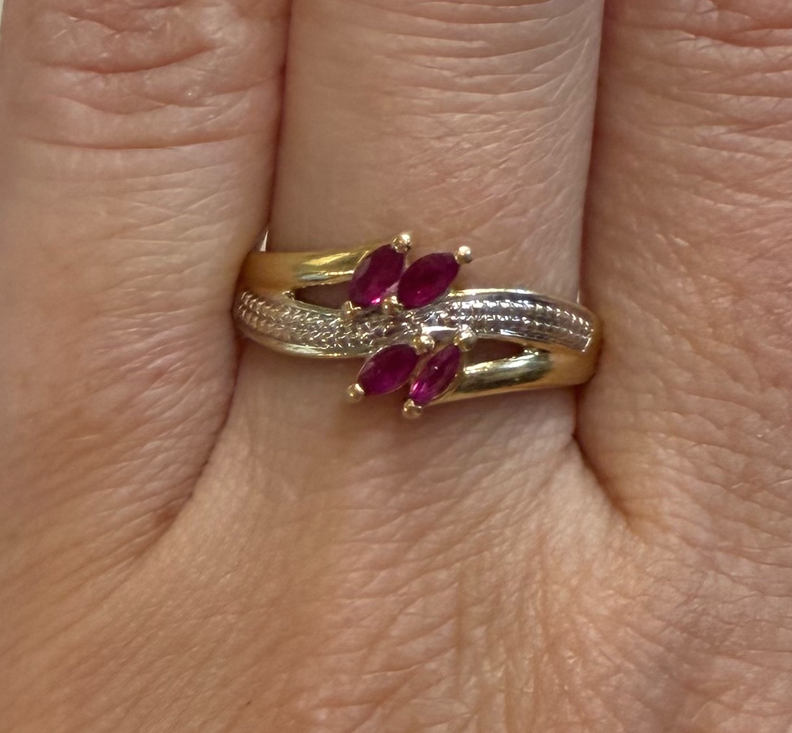 Bague rubis et diamants -photo-3