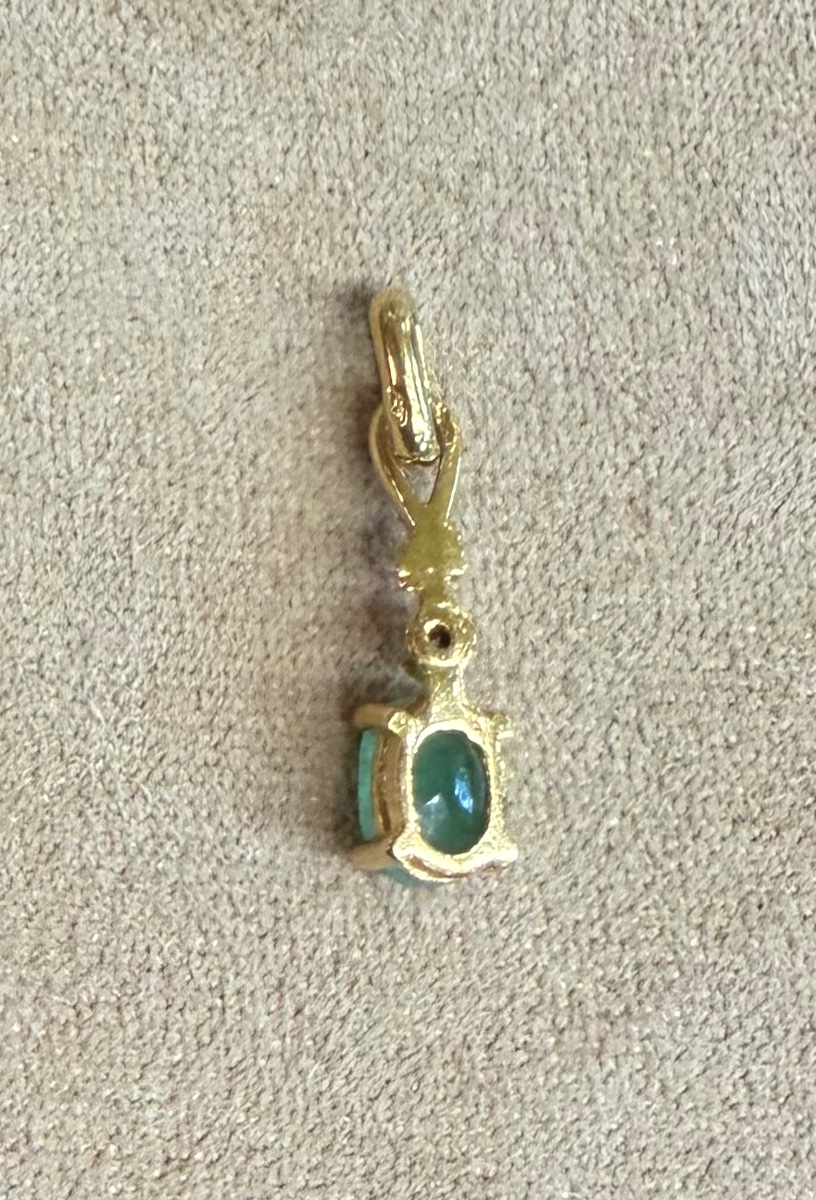 Pendentif emeraude et diamant-photo-3