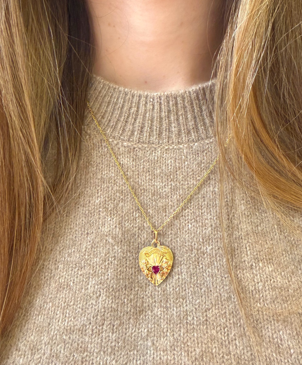 Médaille coeur "il bat pour toi"-photo-4