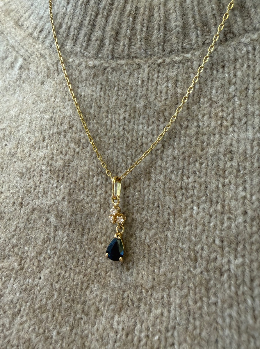 Pendentif saphir et diamants-photo-1