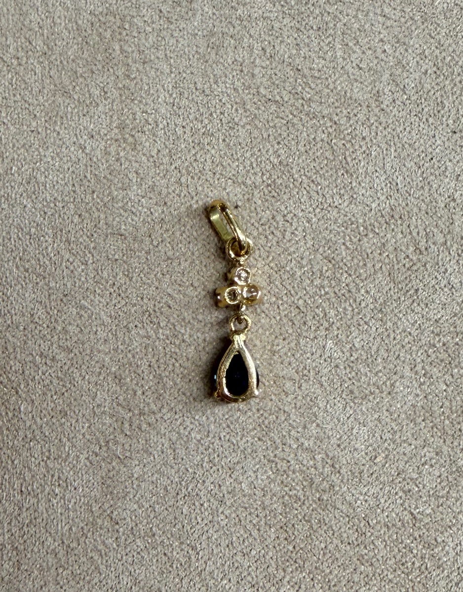 Pendentif saphir et diamants-photo-2