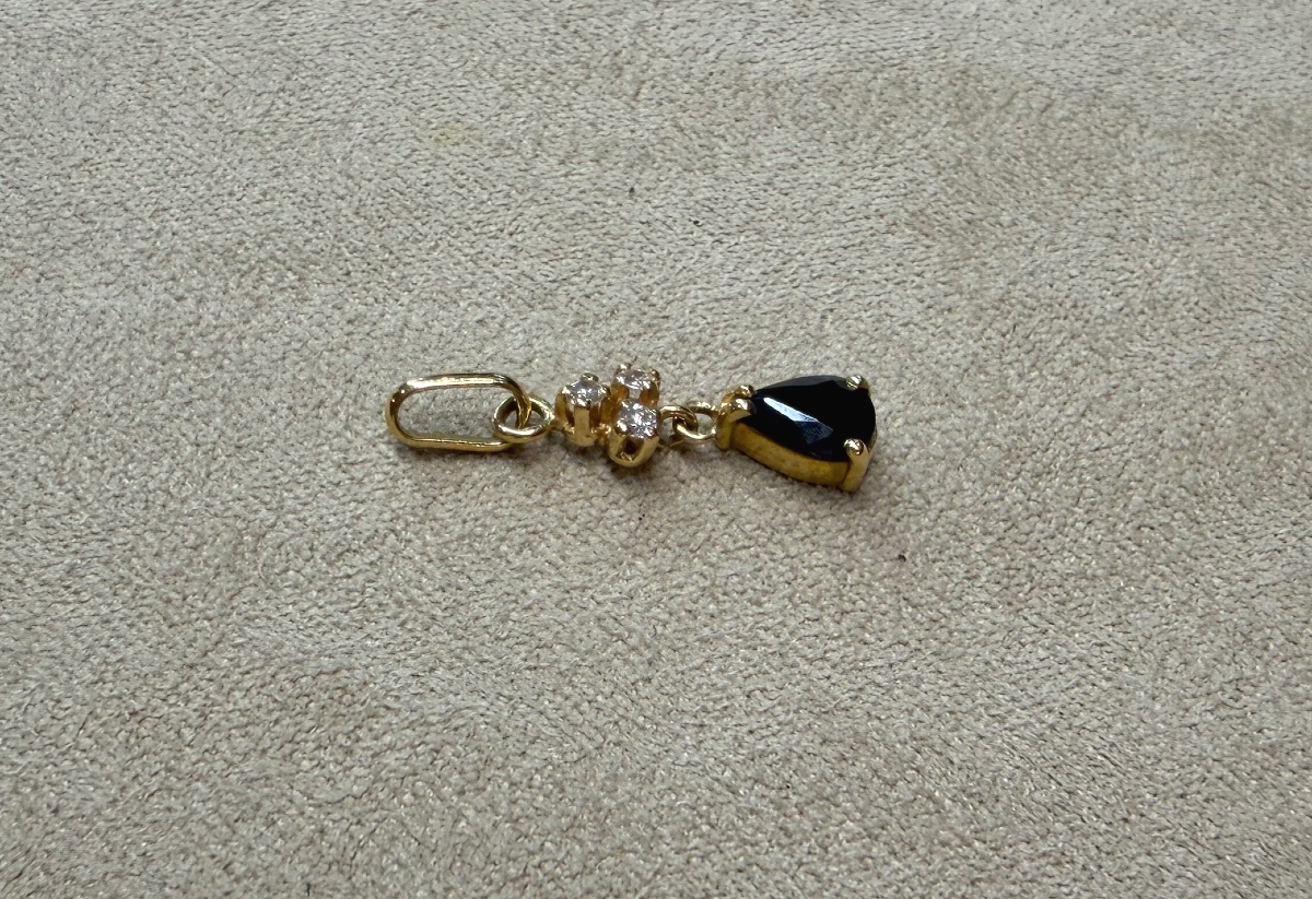 Pendentif saphir et diamants-photo-3