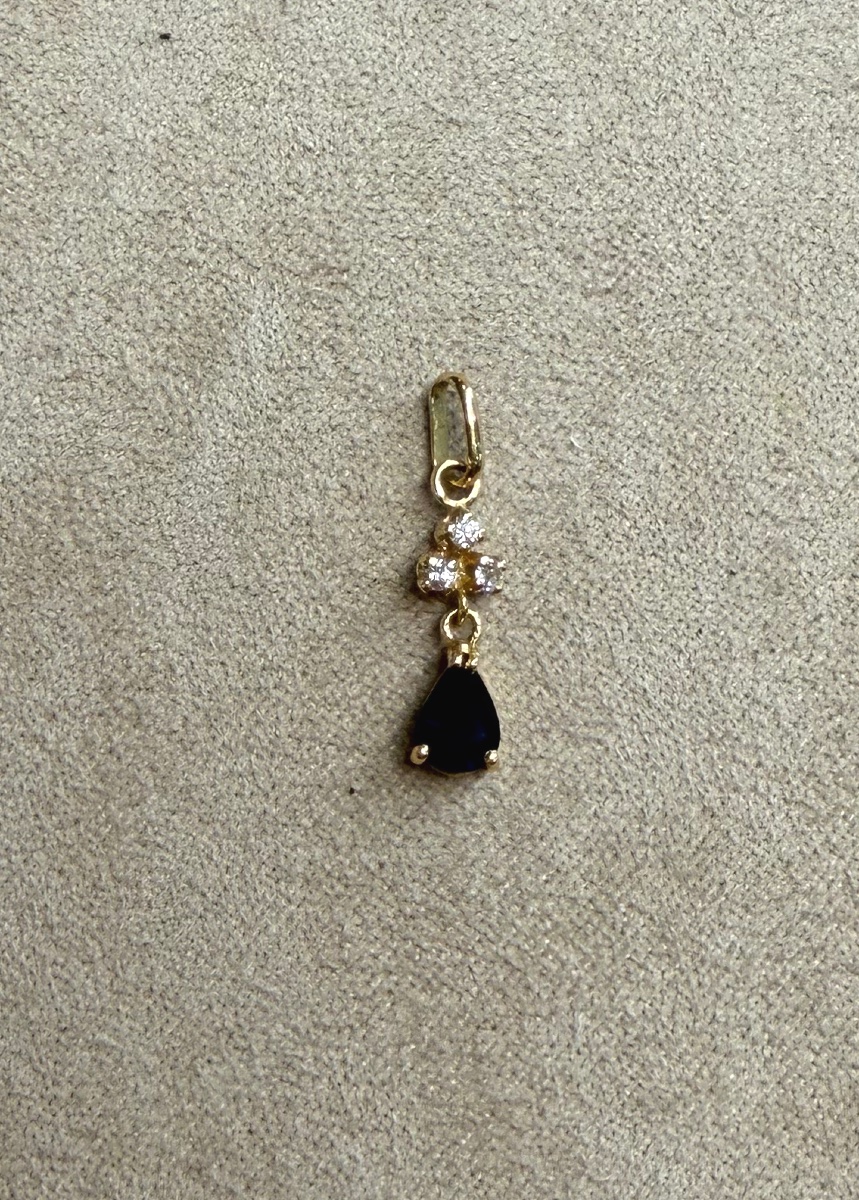 Pendentif saphir et diamants-photo-4