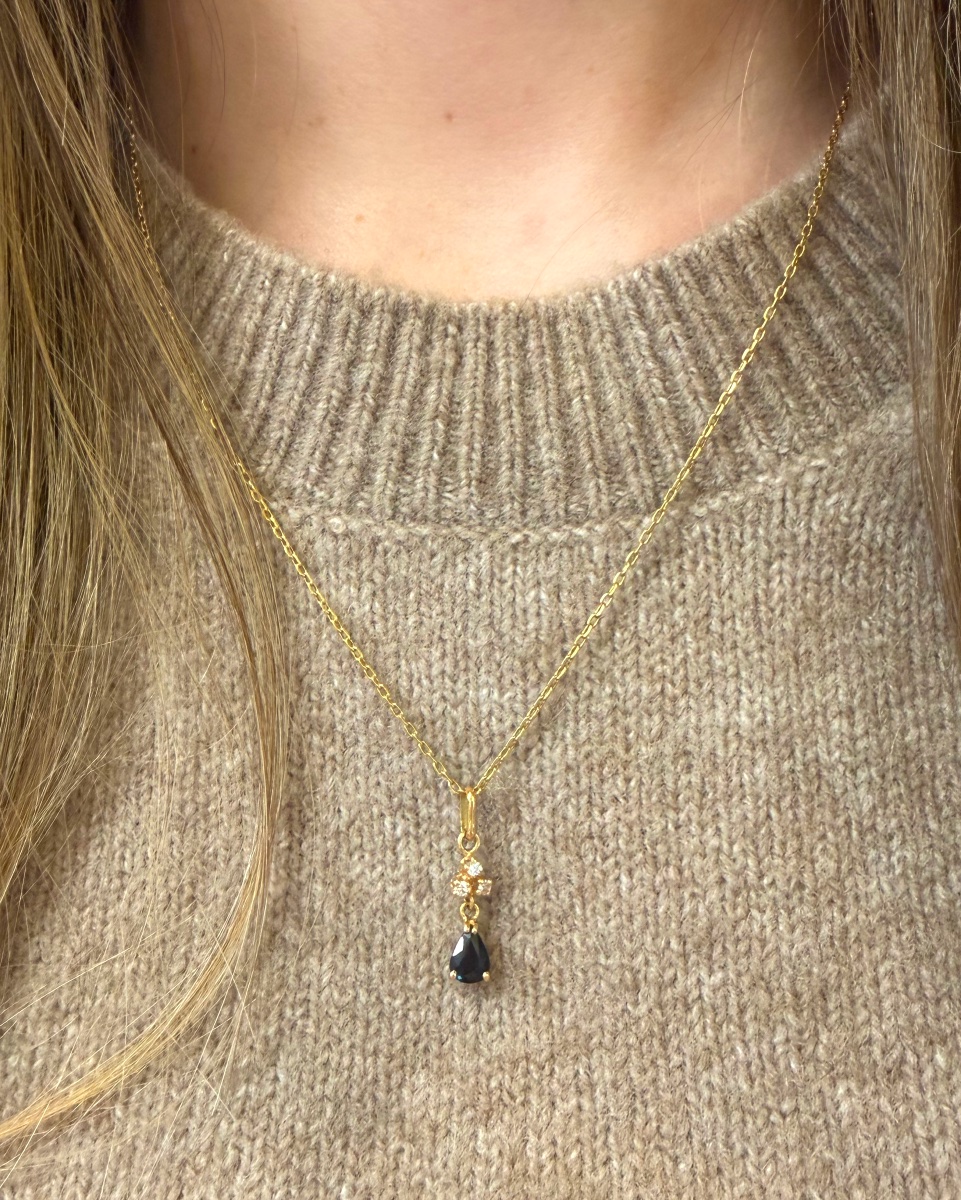 Pendentif saphir et diamants-photo-5