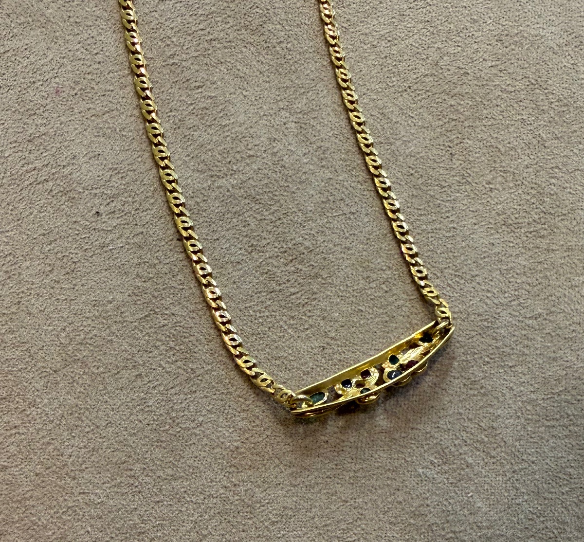 Collier saphirs, emeraudes, rubis et diamants-photo-5