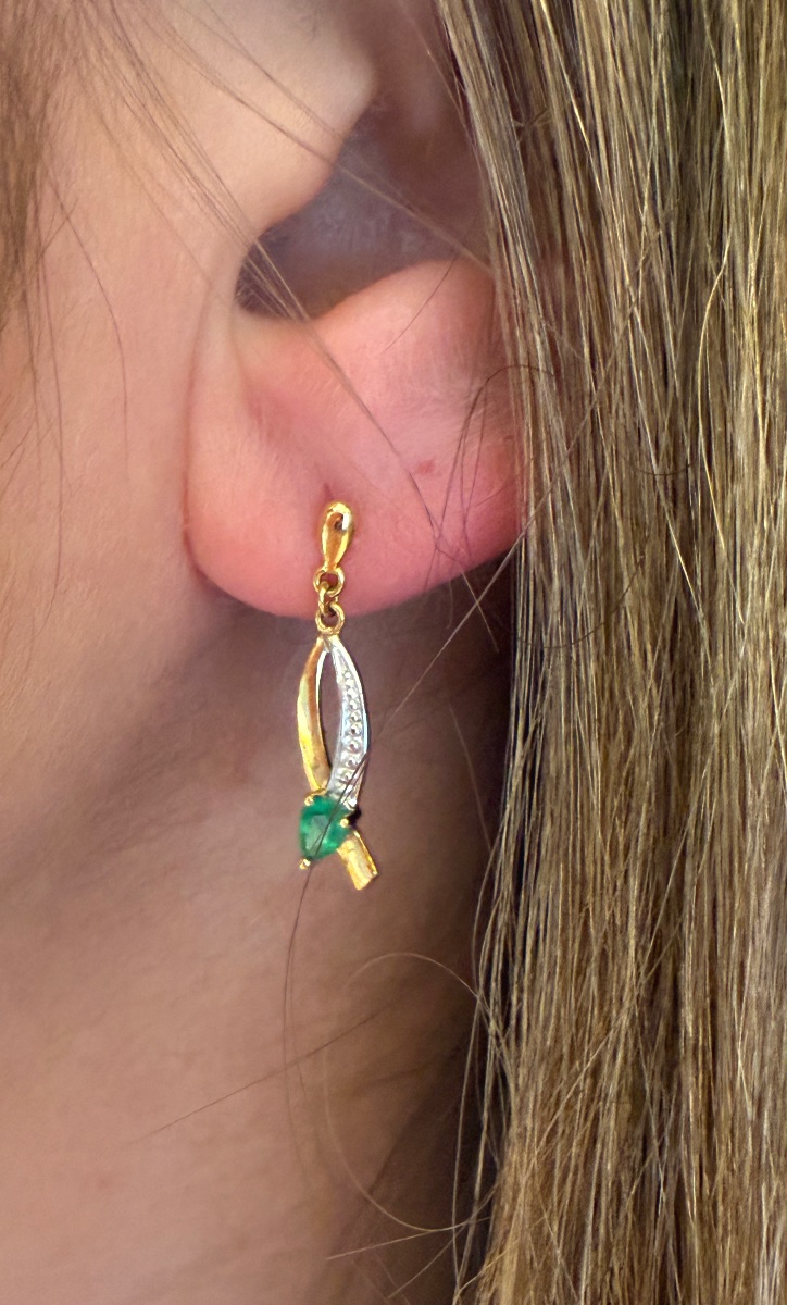 Boucles d'oreille emeraudes-photo-4