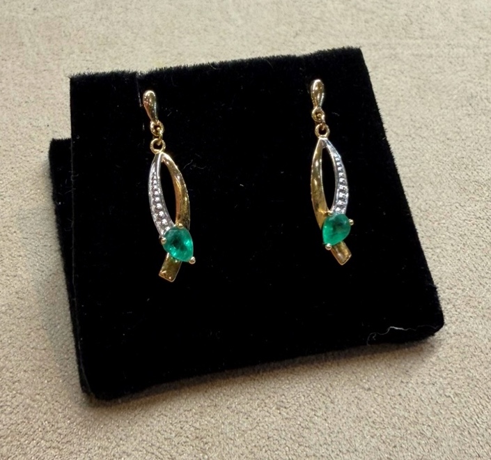 Boucles d'oreille emeraudes-photo-4