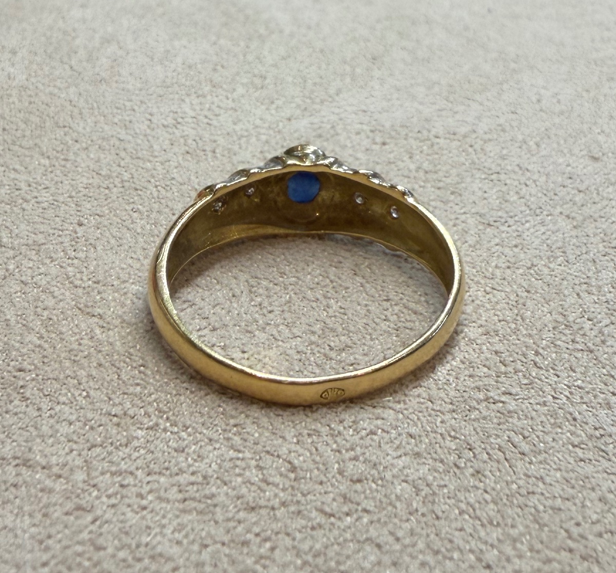 Bague Saphir et diamants-photo-3