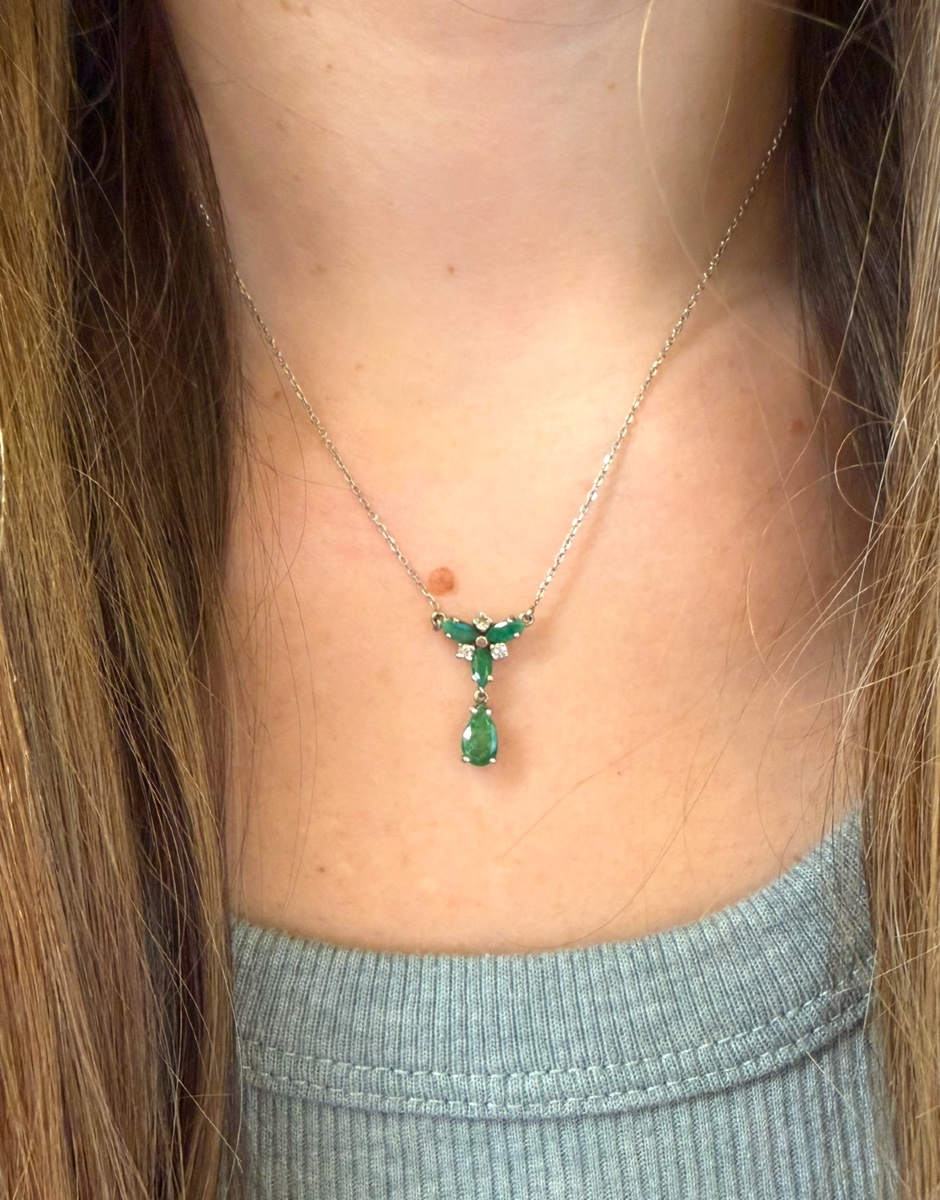 Collier Emeraudes et Diamants