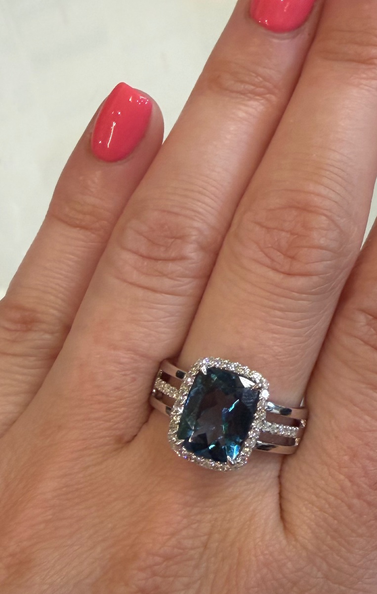 Topaz And Diamonds Ring-photo-4