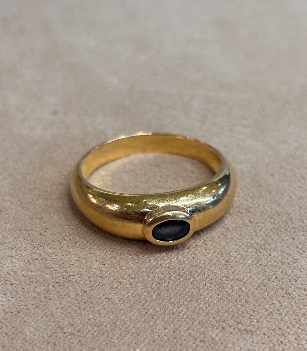 Bague jonc saphir-photo-2