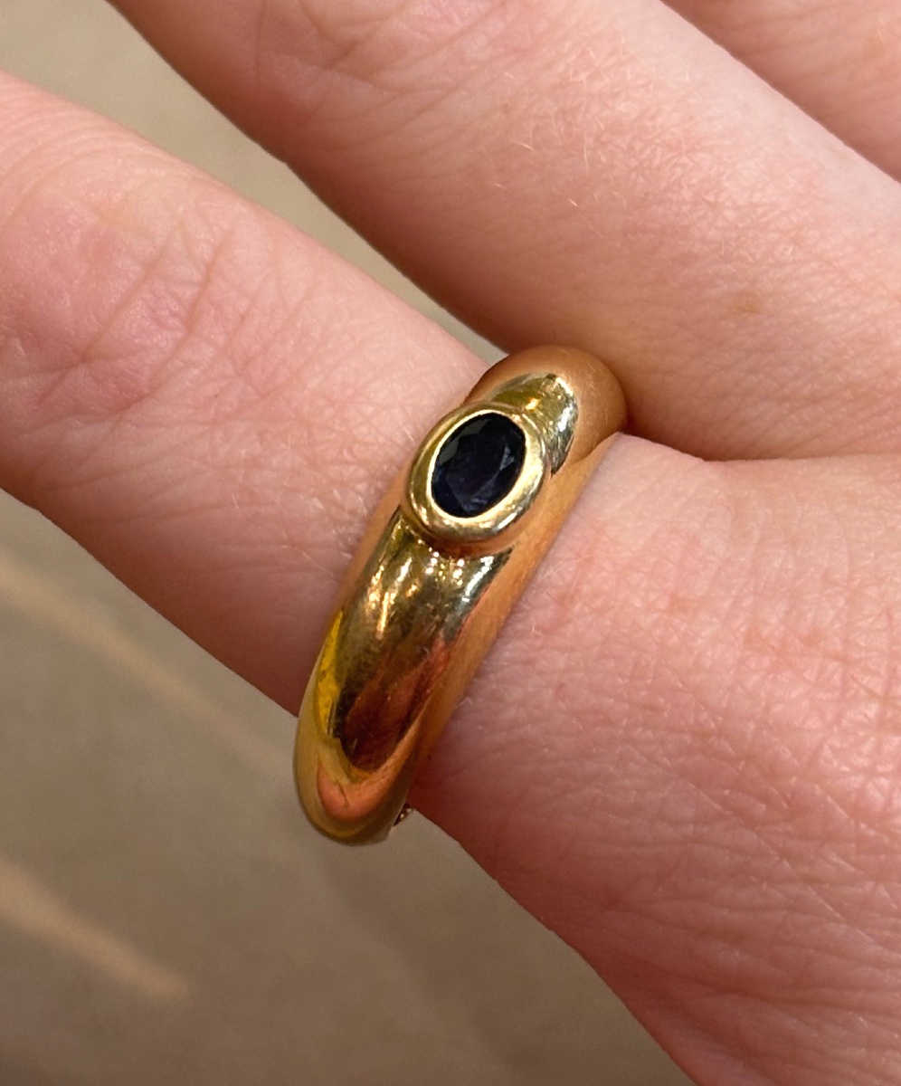 Bague jonc saphir-photo-5