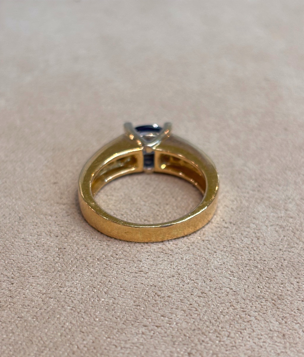 bague saphir et diamants-photo-3