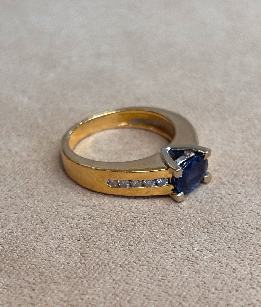 bague saphir et diamants-photo-5