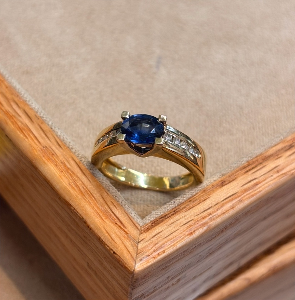 bague saphir et diamants