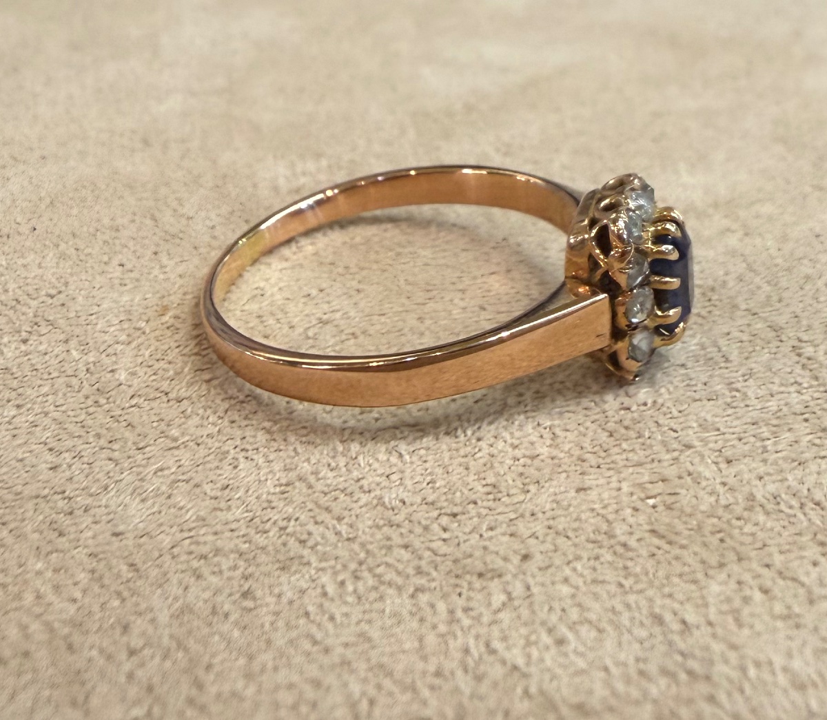 Bague pompadour saphir-photo-4